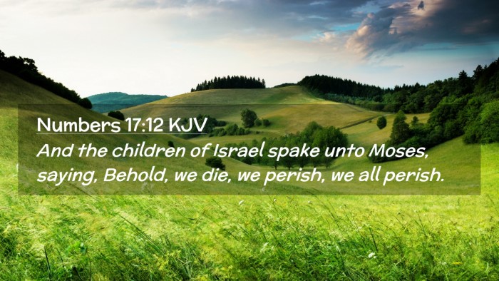Picture 02 - Numbers 17:12 KJV Desktop Wallpaper - And the children of Israel spake unto Moses, - Desktop Bible Verse Wallpaper