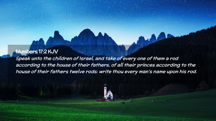 Picture 02 - Numbers 17:2 KJV Desktop Wallpaper - Speak unto the children of Israel, and take of - Desktop Bible Verse Wallpaper