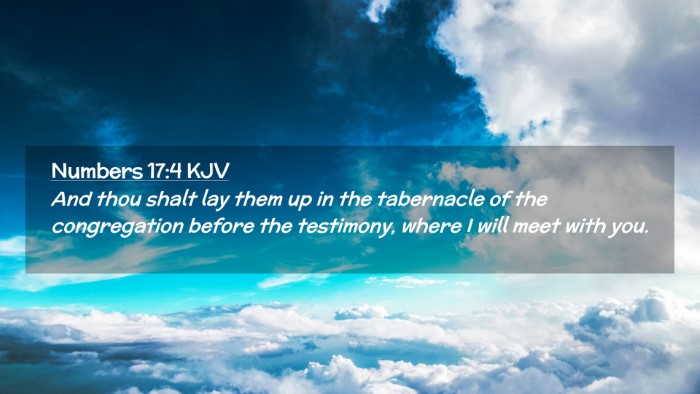 Picture 02 - Numbers 17:4 KJV Desktop Wallpaper - And thou shalt lay them up in the tabernacle of - Desktop Bible Verse Wallpaper