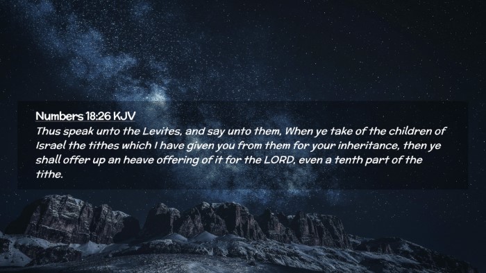 Picture 02 - Numbers 18:26 KJV Desktop Wallpaper - Thus speak unto the Levites, and say unto them, - Desktop Bible Verse Wallpaper