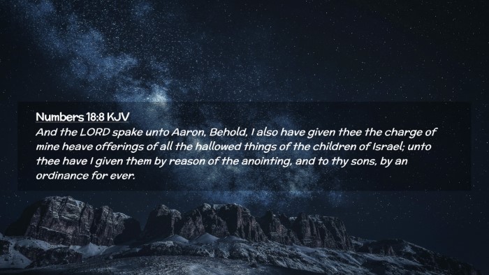 Picture 02 - Numbers 18:8 KJV Desktop Wallpaper - And the LORD spake unto Aaron, Behold, I also - Desktop Bible Verse Wallpaper