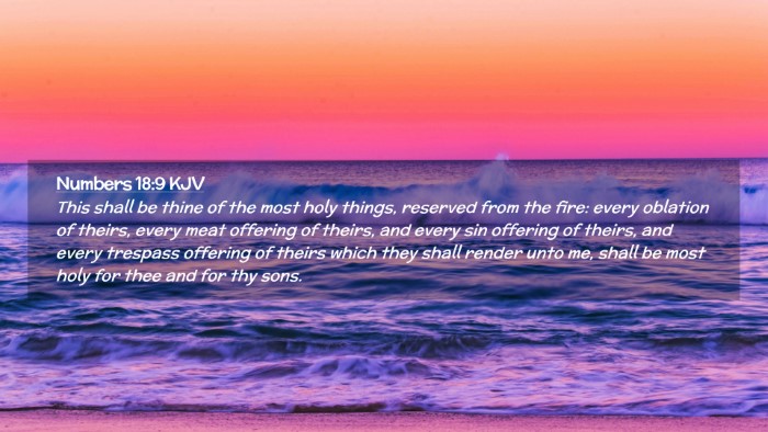 Picture 02 - Numbers 18:9 KJV Desktop Wallpaper - This shall be thine of the most holy things, - Desktop Bible Verse Wallpaper