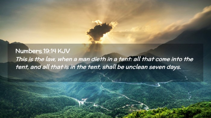 Picture 02 - Numbers 19:14 KJV Desktop Wallpaper - This is the law, when a man dieth in a tent: all - Desktop Bible Verse Wallpaper