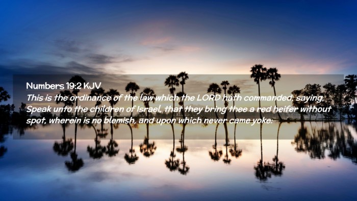 Picture 02 - Numbers 19:2 KJV Desktop Wallpaper - This is the ordinance of the law which the LORD - Desktop Bible Verse Wallpaper