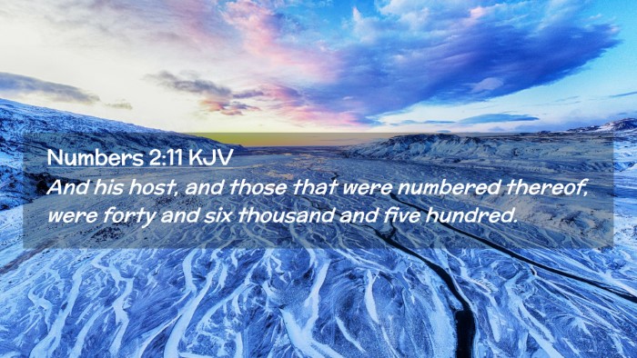 Picture 02 - Numbers 2:11 KJV Desktop Wallpaper - And his host, and those that were numbered - Desktop Bible Verse Wallpaper