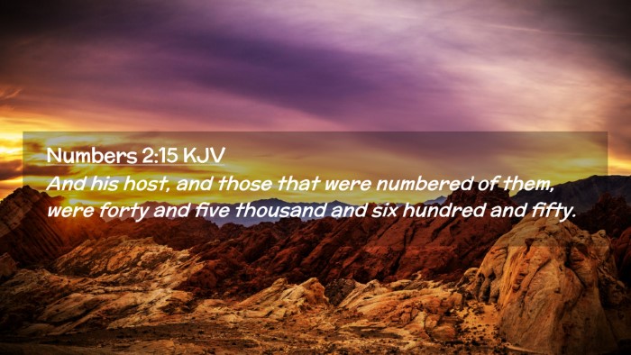 Picture 02 - Numbers 2:15 KJV Desktop Wallpaper - And his host, and those that were numbered of - Desktop Bible Verse Wallpaper