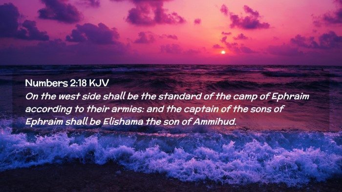 Picture 02 - Numbers 2:18 KJV Desktop Wallpaper - On the west side shall be the standard of the - Desktop Bible Verse Wallpaper