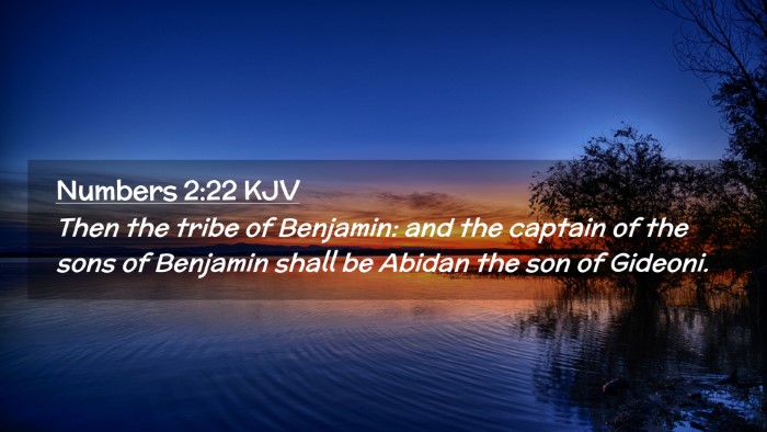 Picture 02 - Numbers 2:22 KJV Desktop Wallpaper - Then the tribe of Benjamin: and the captain of - Desktop Bible Verse Wallpaper