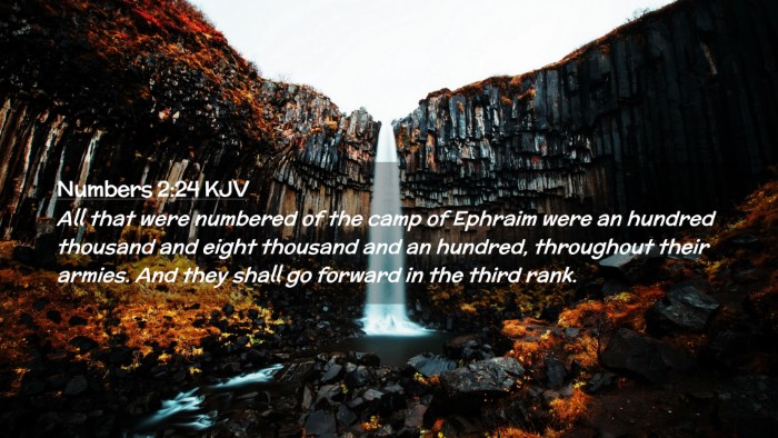 Picture 02 - Numbers 2:24 KJV Desktop Wallpaper - All that were numbered of the camp of Ephraim - Desktop Bible Verse Wallpaper