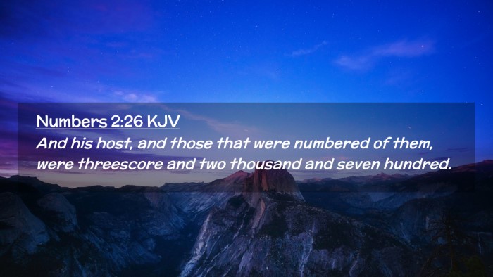 Picture 02 - Numbers 2:26 KJV Desktop Wallpaper - And his host, and those that were numbered of - Desktop Bible Verse Wallpaper