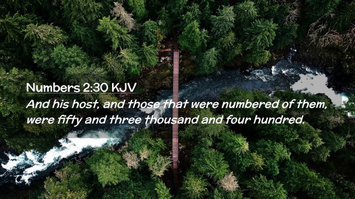 Picture 02 - Numbers 2:30 KJV Desktop Wallpaper - And his host, and those that were numbered of - Desktop Bible Verse Wallpaper