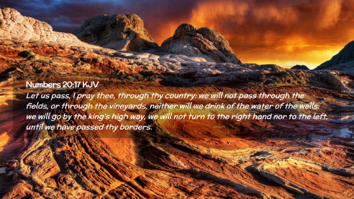 Picture 02 - Numbers 20:17 KJV Desktop Wallpaper - Let us pass, I pray thee, through thy country: we - Desktop Bible Verse Wallpaper