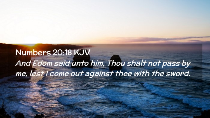 Picture 02 - Numbers 20:18 KJV Desktop Wallpaper - And Edom said unto him, Thou shalt not pass by - Desktop Bible Verse Wallpaper