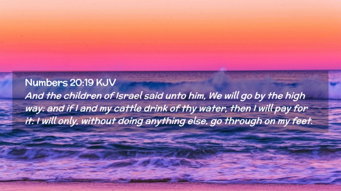 Picture 02 - Numbers 20:19 KJV Desktop Wallpaper - And the children of Israel said unto him, We will - Desktop Bible Verse Wallpaper