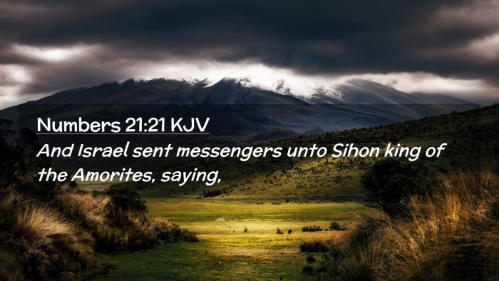 Picture 02 - Numbers 21:21 KJV Desktop Wallpaper - And Israel sent messengers unto Sihon king of the - Desktop Bible Verse Wallpaper