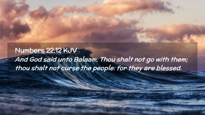 Picture 02 - Numbers 22:12 KJV Desktop Wallpaper - And God said unto Balaam, Thou shalt not go with - Desktop Bible Verse Wallpaper