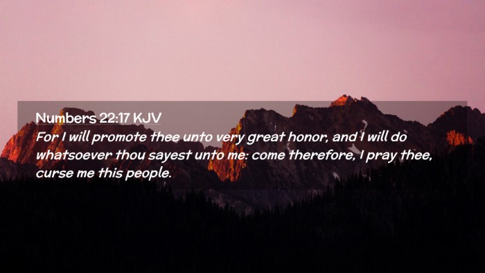 Picture 02 - Numbers 22:17 KJV Desktop Wallpaper - For I will promote thee unto very great honor, - Desktop Bible Verse Wallpaper