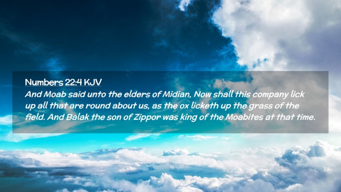Picture 02 - Numbers 22:4 KJV Desktop Wallpaper - And Moab said unto the elders of Midian, Now - Desktop Bible Verse Wallpaper
