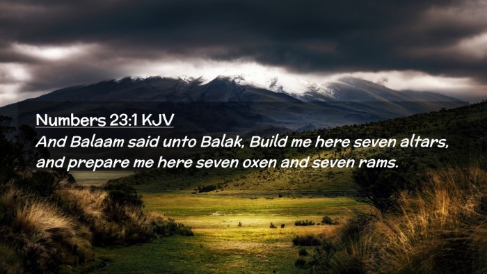 Picture 02 - Numbers 23:1 KJV Desktop Wallpaper - And Balaam said unto Balak, Build me here seven - Desktop Bible Verse Wallpaper