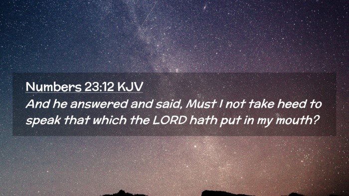 Picture 02 - Numbers 23:12 KJV Desktop Wallpaper - And he answered and said, Must I not take heed to - Desktop Bible Verse Wallpaper