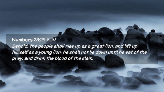 Picture 02 - Numbers 23:24 KJV Desktop Wallpaper - Behold, the people shall rise up as a great lion, - Desktop Bible Verse Wallpaper
