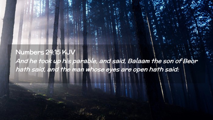 Picture 02 - Numbers 24:15 KJV Desktop Wallpaper - And he took up his parable, and said, Balaam the - Desktop Bible Verse Wallpaper