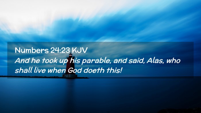 Picture 02 - Numbers 24:23 KJV Desktop Wallpaper - And he took up his parable, and said, Alas, who - Desktop Bible Verse Wallpaper
