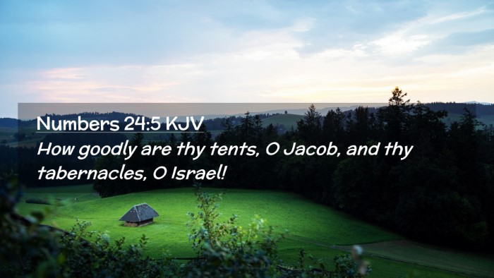 Picture 02 - Numbers 24:5 KJV Desktop Wallpaper - How goodly are thy tents, O Jacob, and thy - Desktop Bible Verse Wallpaper