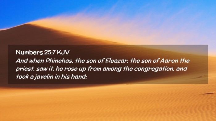 Picture 02 - Numbers 25:7 KJV Desktop Wallpaper - And when Phinehas, the son of Eleazar, the son of - Desktop Bible Verse Wallpaper