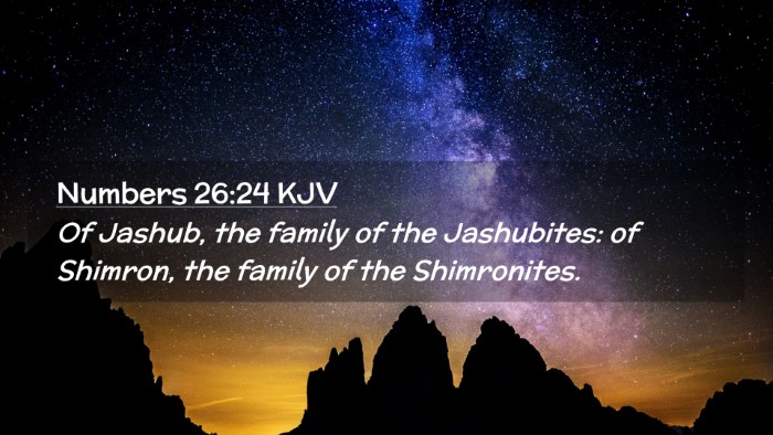 Picture 02 - Numbers 26:24 KJV Desktop Wallpaper - Of Jashub, the family of the Jashubites: of - Desktop Bible Verse Wallpaper