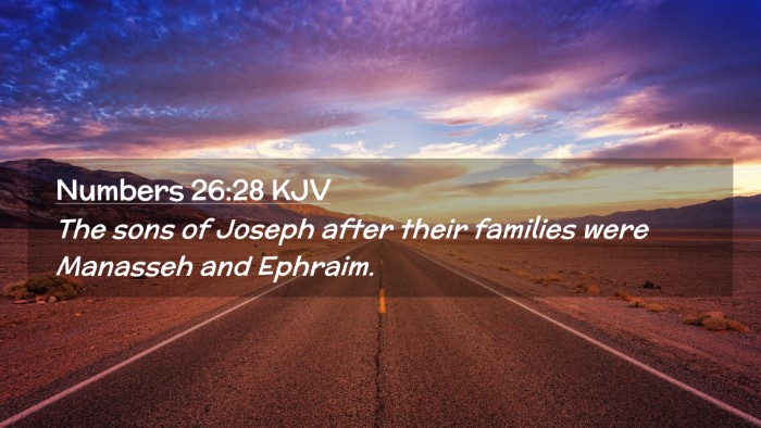 Picture 02 - Numbers 26:28 KJV Desktop Wallpaper - The sons of Joseph after their families were - Desktop Bible Verse Wallpaper
