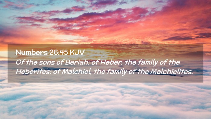 Picture 02 - Numbers 26:45 KJV Desktop Wallpaper - Of the sons of Beriah: of Heber, the family of - Desktop Bible Verse Wallpaper