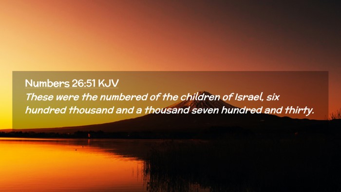 Picture 02 - Numbers 26:51 KJV Desktop Wallpaper - These were the numbered of the children of - Desktop Bible Verse Wallpaper