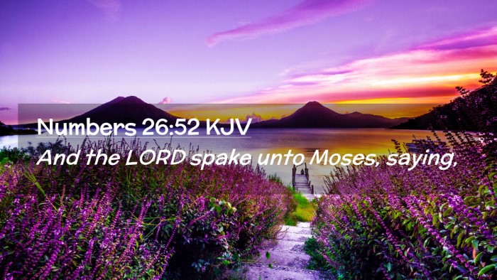 Picture 02 - Numbers 26:52 KJV Desktop Wallpaper - And the LORD spake unto Moses, - Desktop Bible Verse Wallpaper