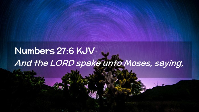 Picture 02 - Numbers 27:6 KJV Desktop Wallpaper - And the LORD spake unto Moses, - Desktop Bible Verse Wallpaper