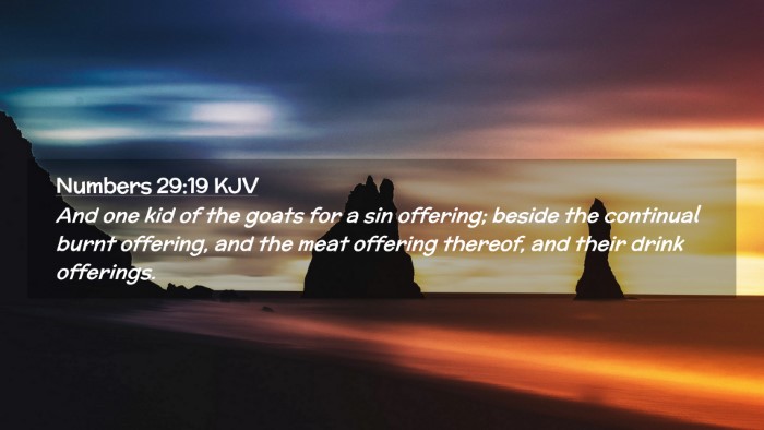 Picture 02 - Numbers 29:19 KJV Desktop Wallpaper - And one kid of the goats for a sin offering; - Desktop Bible Verse Wallpaper
