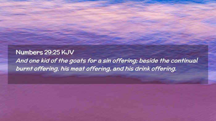 Picture 02 - Numbers 29:25 KJV Desktop Wallpaper - And one kid of the goats for a sin offering; - Desktop Bible Verse Wallpaper