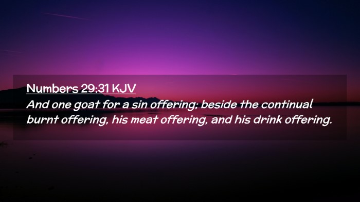 Picture 02 - Numbers 29:31 KJV Desktop Wallpaper - And one goat for a sin offering; beside the - Desktop Bible Verse Wallpaper