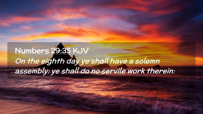 Picture 02 - Numbers 29:35 KJV Desktop Wallpaper - On the eighth day ye shall have a solemn - Desktop Bible Verse Wallpaper