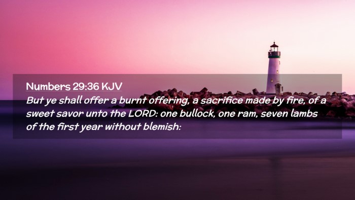 Picture 02 - Numbers 29:36 KJV Desktop Wallpaper - But ye shall offer a burnt offering, a sacrifice - Desktop Bible Verse Wallpaper