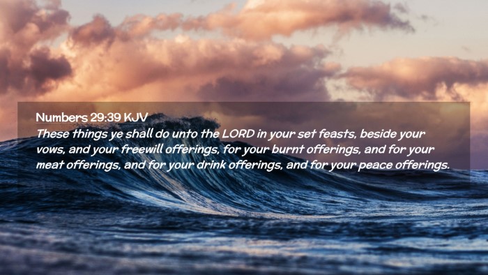 Picture 02 - Numbers 29:39 KJV Desktop Wallpaper - These things ye shall do unto the LORD in your - Desktop Bible Verse Wallpaper