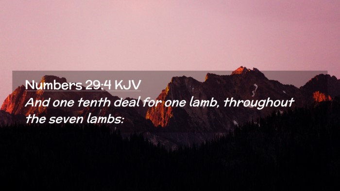 Picture 02 - Numbers 29:4 KJV Desktop Wallpaper - And one tenth deal for one lamb, throughout the - Desktop Bible Verse Wallpaper