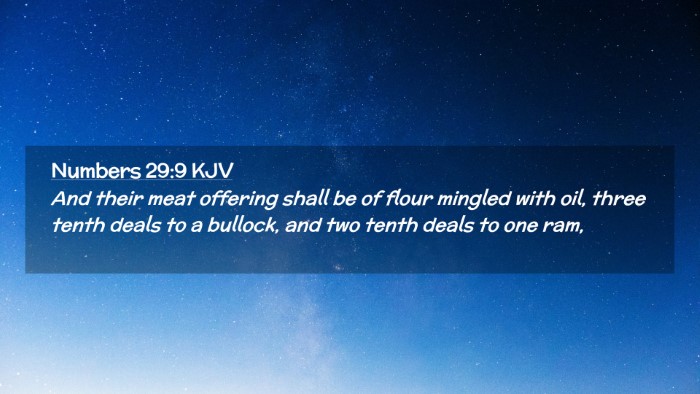 Picture 02 - Numbers 29:9 KJV Desktop Wallpaper - And their meat offering shall be of flour mingled - Desktop Bible Verse Wallpaper