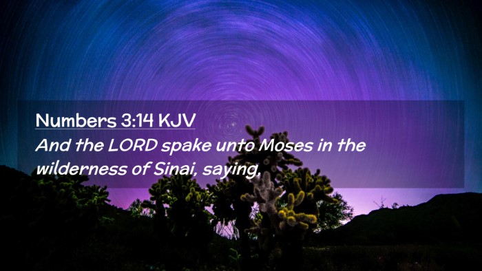Picture 02 - Numbers 3:14 KJV Desktop Wallpaper - And the LORD spake unto Moses in the wilderness - Desktop Bible Verse Wallpaper