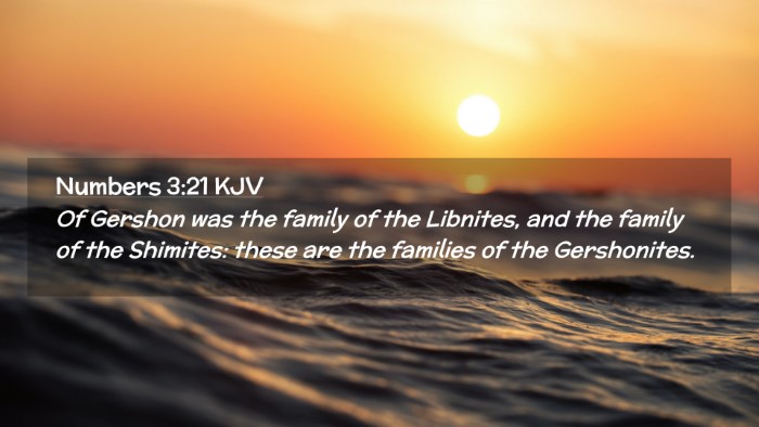 Picture 02 - Numbers 3:21 KJV Desktop Wallpaper - Of Gershon was the family of the Libnites, and - Desktop Bible Verse Wallpaper