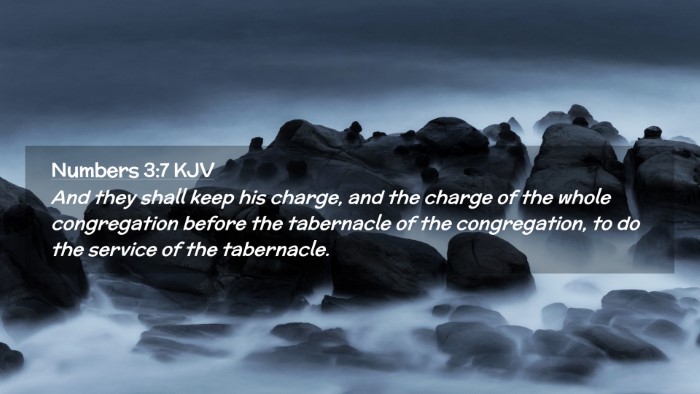 Picture 02 - Numbers 3:7 KJV Desktop Wallpaper - And they shall keep his charge, and the charge of - Desktop Bible Verse Wallpaper