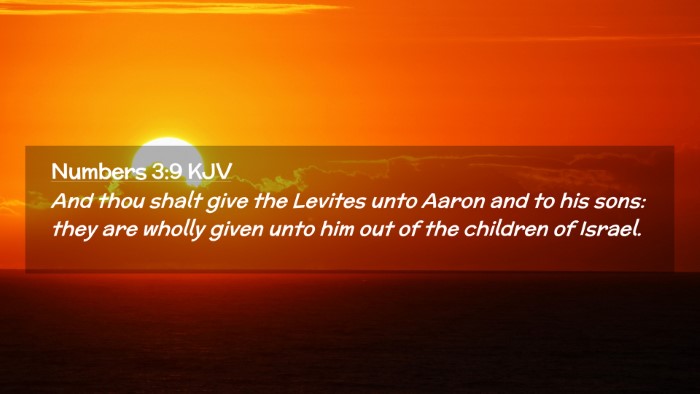 Picture 02 - Numbers 3:9 KJV Desktop Wallpaper - And thou shalt give the Levites unto Aaron and to - Desktop Bible Verse Wallpaper