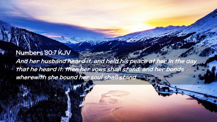 Picture 02 - Numbers 30:7 KJV Desktop Wallpaper - And her husband heard it, and held his peace at - Desktop Bible Verse Wallpaper