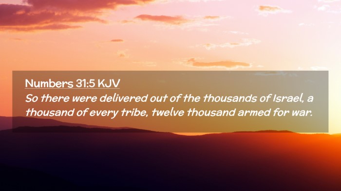 Picture 02 - Numbers 31:5 KJV Desktop Wallpaper - So there were delivered out of the thousands of - Desktop Bible Verse Wallpaper