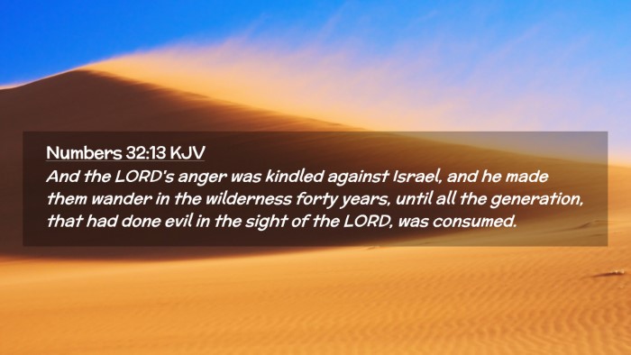 Picture 02 - Numbers 32:13 KJV Desktop Wallpaper - And the LORD's anger was kindled against Israel, - Desktop Bible Verse Wallpaper